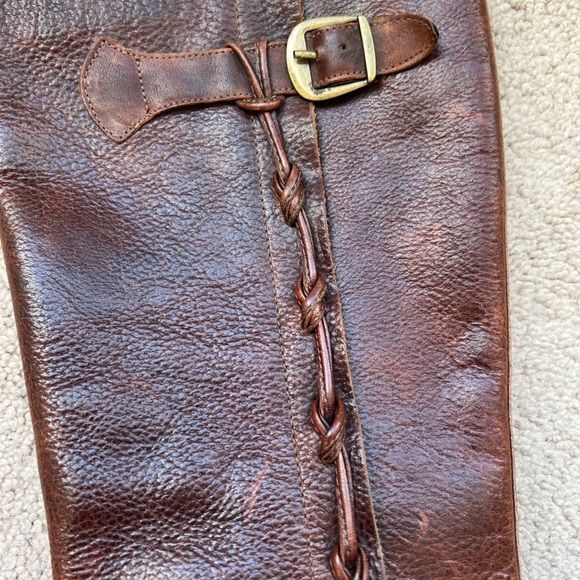 Brown leather riding boots size 8 - Picture 3 of 7